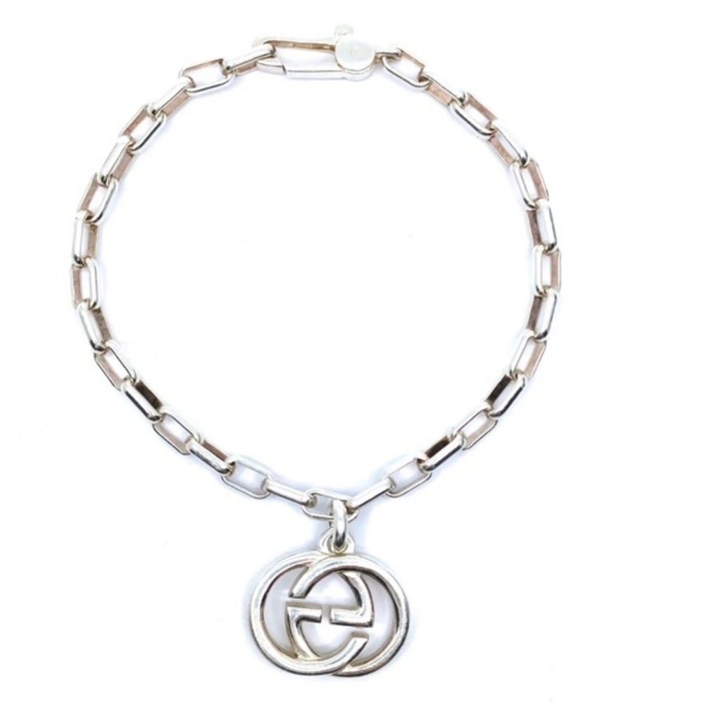 Gucci Sterling‎ Silver Interlocking Pendant Bracelet - Picture 2 of 9